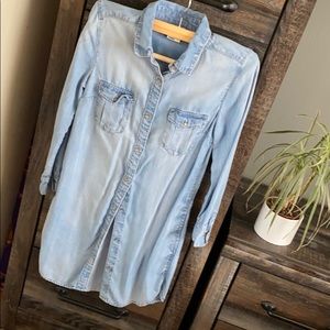 Jean Button Down Shirt Dress